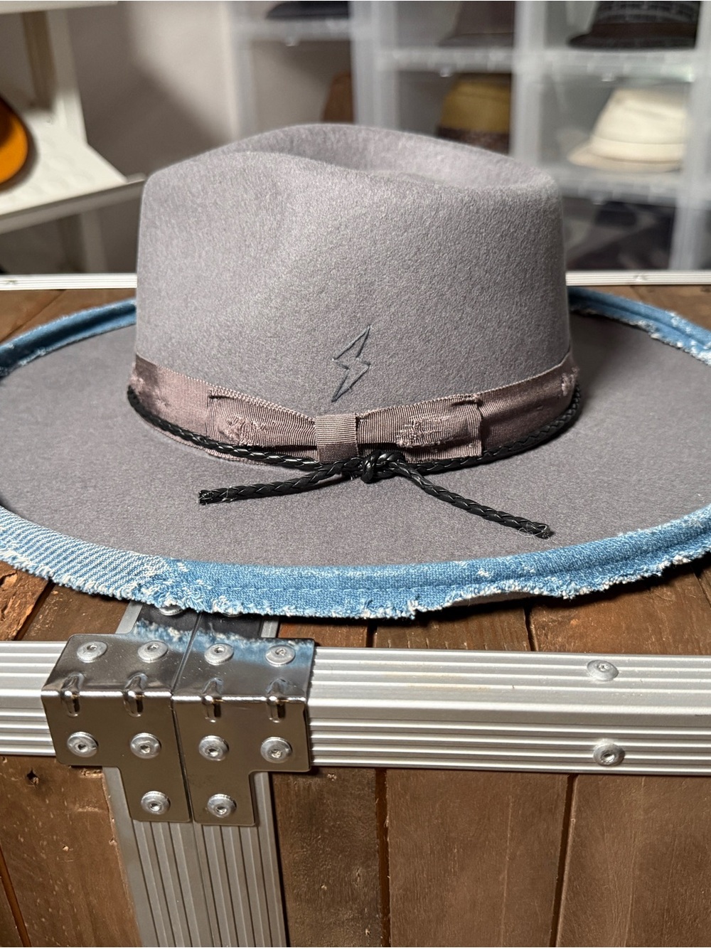 Ruediger Essence Australian Wool Denim Trim Wide Brim Fedora M / 57cm